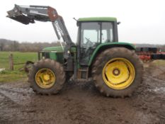 1992 John Deere 6400 4WD Tractor c/w Quicke Q750 Loader, Reg: K527HBF, Hours: 7687,