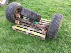 Bradley Double Lock Wheels on axle c/w spare wheel