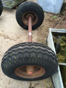 Axle with Wheels