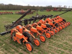 Stanhay Rallye 592 hydraulic folding 12 row sugar beet drill, 18 inch rows with tramline unit.