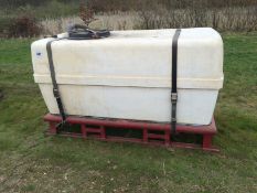Fibreglass 1800ltr water tank with cradle, 2