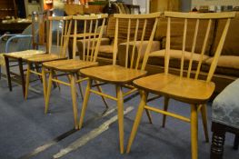 Set of Four Ercol Stickback Dining Chairs