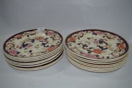 Set of Sixteen Masons Blue Mandalay Dinner Plates