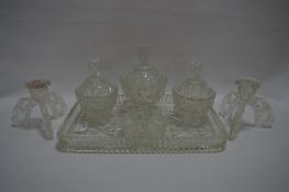 Glass Dressing Table Set