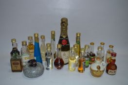 Box Containing Miniature Spirits and Liqueurs