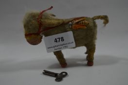 Fur Covered Windup Toy Donkey