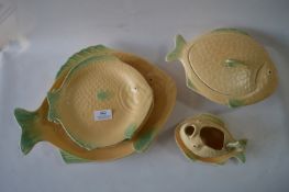 Shorter and Sons Fish Plate Set with Tureen and Gravy Boat
