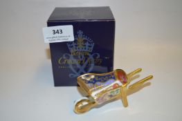 Royal Crown Derby Wheelbarrow