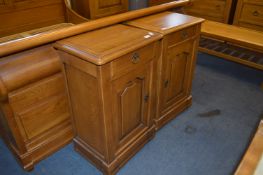 Pair of Solid Oak Bedside Cabinets