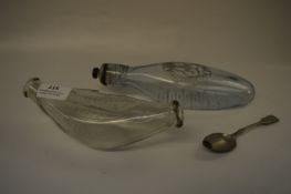 Two Victorian Baby Feeding Bottles and a Feeding Spoon