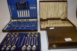 4 Cased Sets of Silver Plated Cutlery