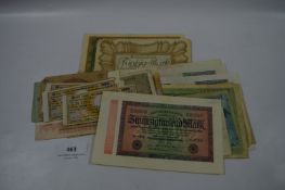 Collection of Early 19th Century German Currency Notes