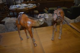 Pair of Leather Camels