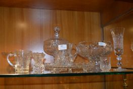 Selection of Lead Glassware Bowls, Cake Trays, etc.