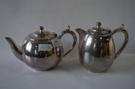 Silver Plated Teapot and Hot Water Pot