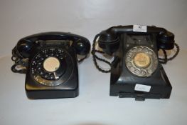 Two Bakelite Telephones