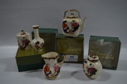 Masons Blue Mandalay Miniature Pots