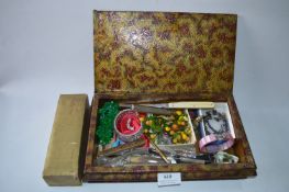 Jewellery Box and Contents of Costume Jewellery, Wristwatches, etc