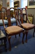 Pair of Queen Anne Dining Chairs