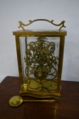 Brass Cased Skeleton Mantel Clock