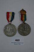 Two King George V Silver Jubilee Commemorative Medals