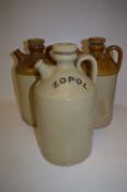 Three Stoneware Bottles 