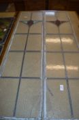 Pair of Lead Glazed Window Panels