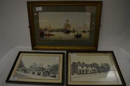 Pair of Prints Engravings 