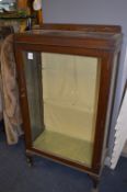 Oak Framed Display Cabinet on Cabriole Legs