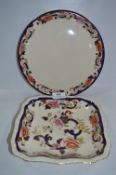 Masons Blue Mandalay Serving Plate and Bowl
