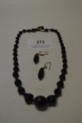 Whitby Jet Necklace and Earrings