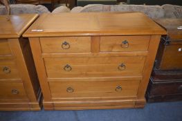 Three Height Solid Oak Chest of Drawers