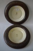 Pair of Framed Sevres Plates