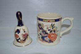 Masons Blue Mandalay Mug and a Bell
