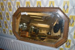 Oak Framed Bevelled Edge Wall Mirror