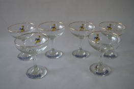 Set of Six Babycham Glasses