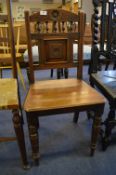 Mahogany Carved Back Hall Chair