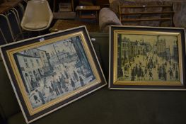 Pair of Framed Lowry Prints on Canvas