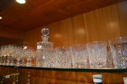 Lead Cut Drinking Glassware and a Decanter