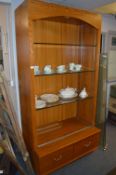Oak and Glazed Shop Display Shelf Unit