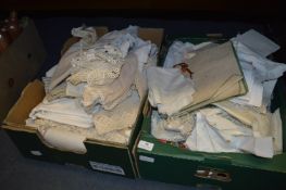 Two Boxes of Table Linen, etc.
