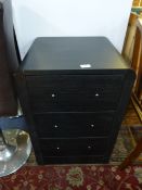 *Black Ash Three Drawer Chest