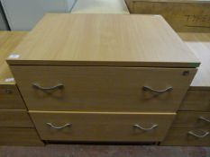 Beech Two Drawer Filing Unit