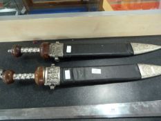 Pair of Steel Gladius' with Sheaths