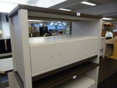 *Grey Single Drawer TV Unit with Darkwood Top