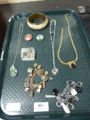 Tray of Costume Jewelry, Necklaces and Bracelets