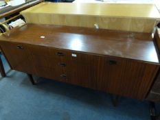 Teak Effect Sideboard with Three Drawers and Two Drawers