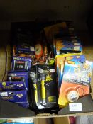 Box Containing Novelty Hand Buzzers, Slot Machine, Flashlight and Bottle Openers