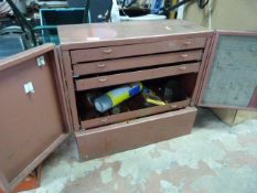 Tool Cabinet and Contents Including; Socket Set, etc.