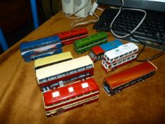 Collection of Nine Diecast Buses
